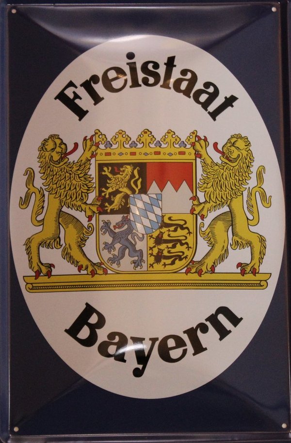 Blechschild "Freistaat Bayern"
